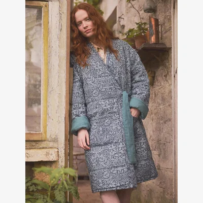 John Lewis Piglet in Bed Morris & Co. River Wandle Pure Linen Housecoat, River Wandle