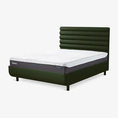 John Lewis TEMPUR® Arc™ Ottoman Storage Vectra Upholstered Bed Frame, Super King Size