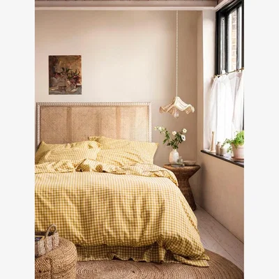 John Lewis Piglet in Bed Gingham Linen Blend Bedding