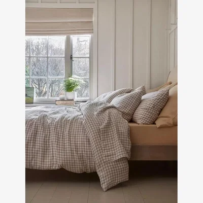 John Lewis Piglet in Bed Gingham Linen Bedding