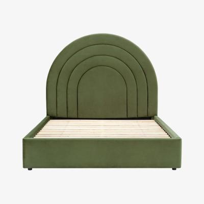Knees Arch King Size Bed - Olive