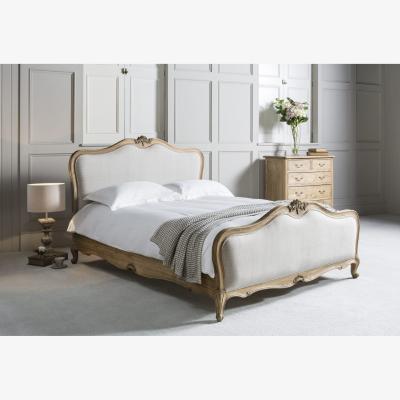 Knees Chic Linen Upholstered King Size Bed