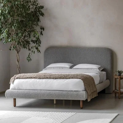 Knees Rabley Double Bed - Grey