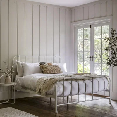 Knees Loughton Double Bed - Ivory