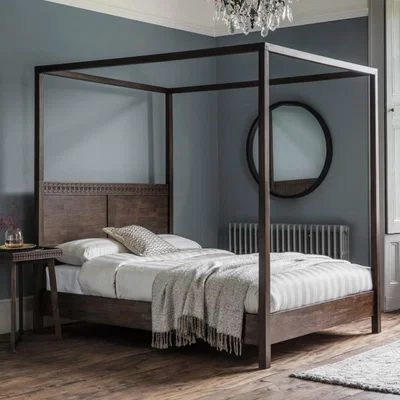Knees Boho Super King Bed - Brown