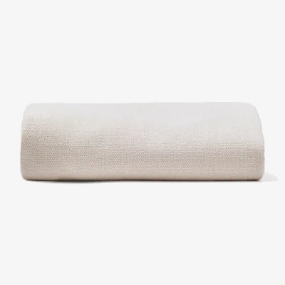 Kave Home Jaira base cover in white chenille for 150 x 190cm bed