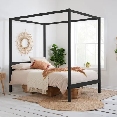 La Redoute Mika Four Poster Bed with Slatted Headboard