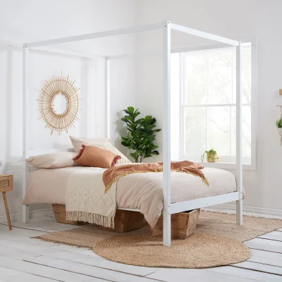 La Redoute Mika Four Poster Bed with Slatted Headboard