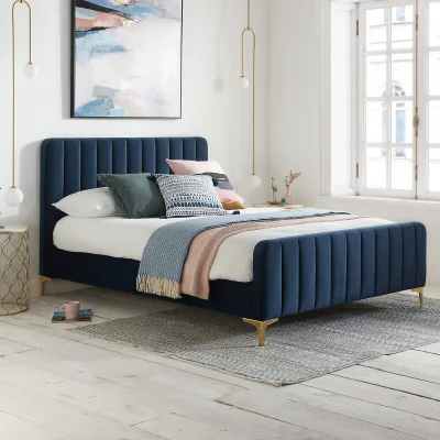 La Redoute Sorelle Fluted Velvet Bed