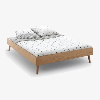 La Redoute Miji Oak Veneer Bed with Bed Base