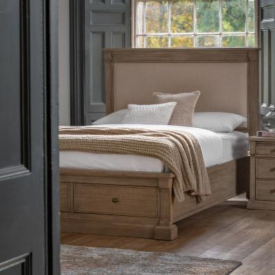 La Redoute Vinton American Pine & Linen Storage Drawer Bed
