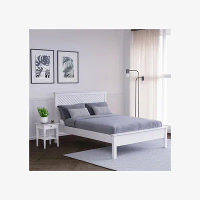 La Redoute Painted Chevron Solid Wood Shaker Bed