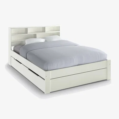 La Redoute Nikko Bed in Solid Pine and MDF with Bed Base