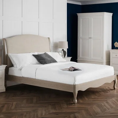 La Redoute Eléa French Antique Limed Oak & Linen Bed