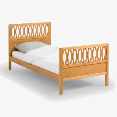 La Redoute Malaya Vintage Solid Pine Bed with Bed Base