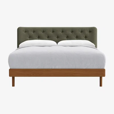 Loaf Dr Slow Bed, King (Baked Fig Clever Linen, Warm Ash)