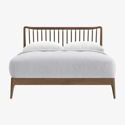 Loaf Spindle Bed, King (Dark Oak)