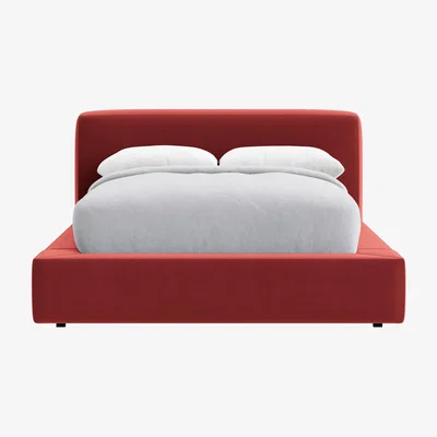 Loaf Double The Bedfather Bed in Rocking Horse Clever Velvet