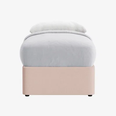Loaf Side Stash 2 Drawer Bed, Single (Strawberry Mousse Clever Slubby Cotton)