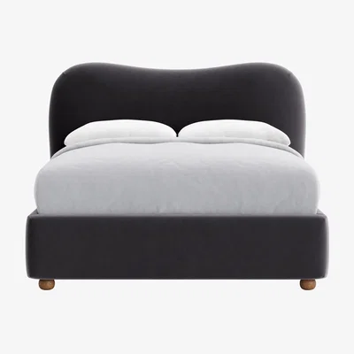 Loaf Monroe Bed, Double (Wire Wool Clever Velvet)