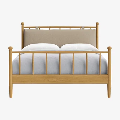Loaf Poppins Bed, Double (Mixing Bowl Clever Boucle, Light Oak)