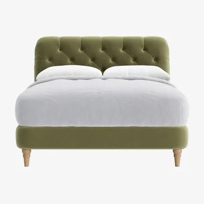 Loaf Bedlington Bed, Double (Gardening Glove Green Clever Velvet)