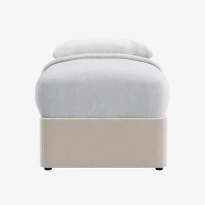 Loaf Side Stash 2 Drawer Bed, Single (Warm Dough Clever Velvet)
