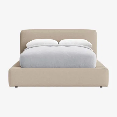 Loaf Double The Bedfather Bed in Mushroom Stalk Clever Linen