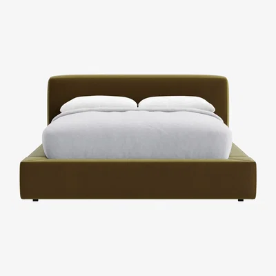 Loaf The Bedfather Bed, King (Pressed Olives Clever Velvet)