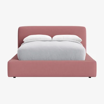 Loaf The Bedfather Bed, Double (Rosy Posy Clever Slubby Cotton)