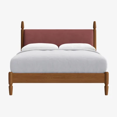 Loaf Pippi Bed, King (Berry Jelly Clever Cotton, Warm Ash)
