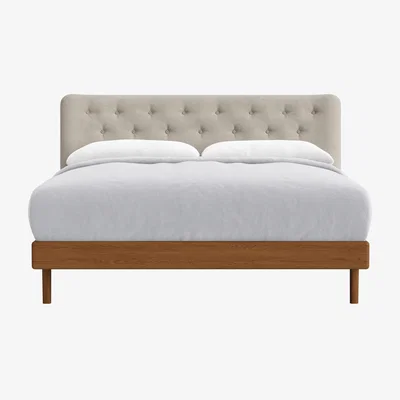 Loaf Dr Slow Bed, King (Sloe Berry Bush Clever Cotton, Warm Ash)