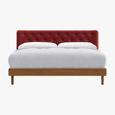 Loaf Superking Dr Slow Bed in Warm Ash in Rocking Horse Clever Velvet