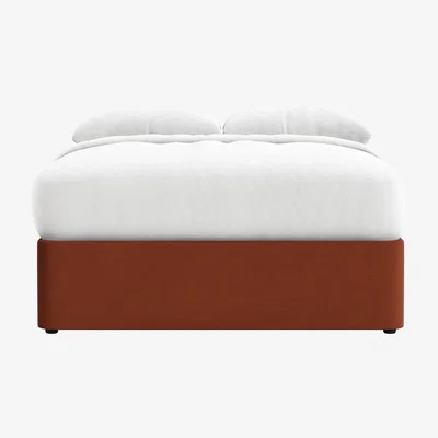 Loaf Side Stash 1.5 Drawer Bed, King (Quince Jam Clever Linen)