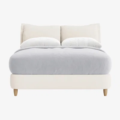 Loaf Beddy-Byes Bed, King (Frothy Milk Clever Slubby Cotton)