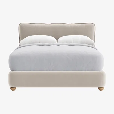 Loaf Pillow Talker Bed, King (Warm Dough Clever Velvet)