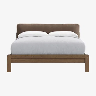 Loaf Slumberbatch Bed, King (Tea Bag Clever Velvet, Dark Oak)