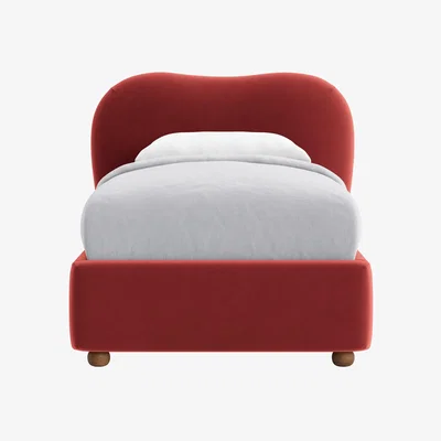 Loaf Single Monroe Bed in Rocking Horse Clever Velvet