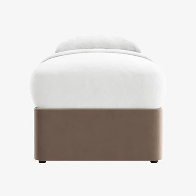 Loaf Side Stash 1.5 Drawer Bed Single with Right Hand Drawers in Tea Bag Clever Velvet