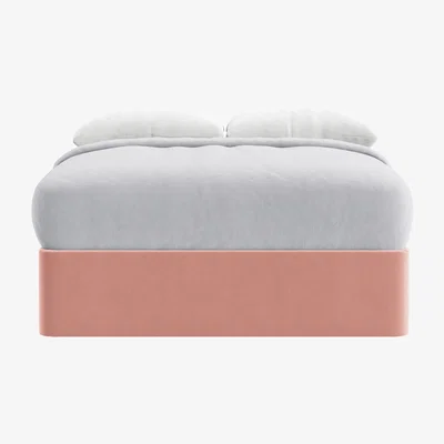 Loaf Side Stash 2 Drawer Bed, King (Flushed Cheek Clever Velvet)