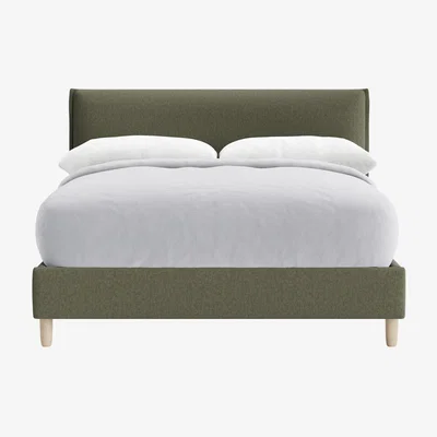 Loaf Double Archy Bed in Baked Fig Clever Linen