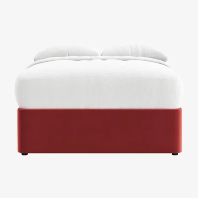 Loaf Side Stash 1.5 Drawer Bed Double in Rocking Horse Clever Velvet