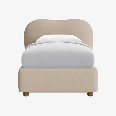 Loaf Single Monroe Bed in Mushroom Stalk Clever Linen