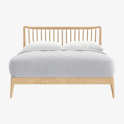 Loaf Spindle Bed, King (White Oak)