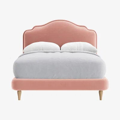 Loaf Sugar Puff Bed, Double (Flushed Cheek Clever Velvet)