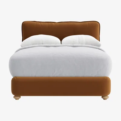 Loaf Pillow Talker Bed, Double (Found Chestnut Clever Velvet)