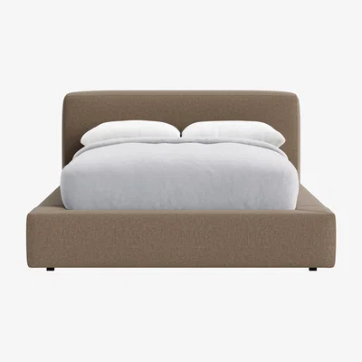 Loaf Double The Bedfather Bed in Dusted Cocoa Clever Linen