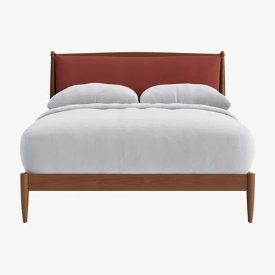 Loaf Bagel Bed, King (Summer Pudding Clever Linen, Warm Ash)