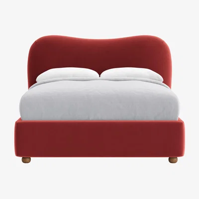 Loaf Double Monroe Bed in Rocking Horse Clever Velvet