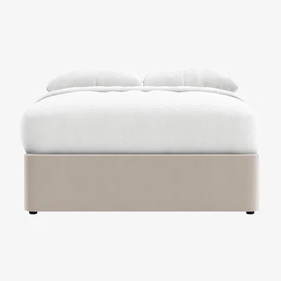 Loaf Side Stash 1.5 Drawer Bed, King (Warm Dough Clever Velvet)